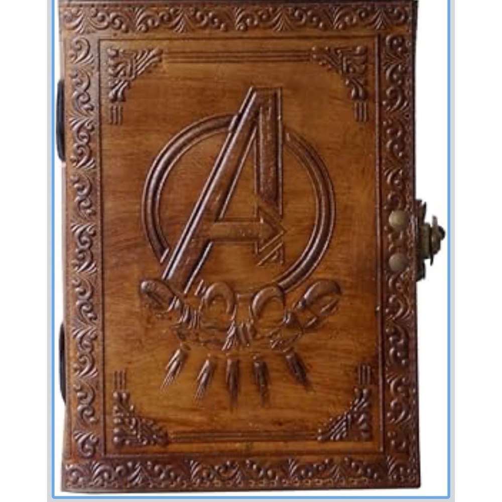 Handmade leather avenger charcoal Journal 10x7" Brown